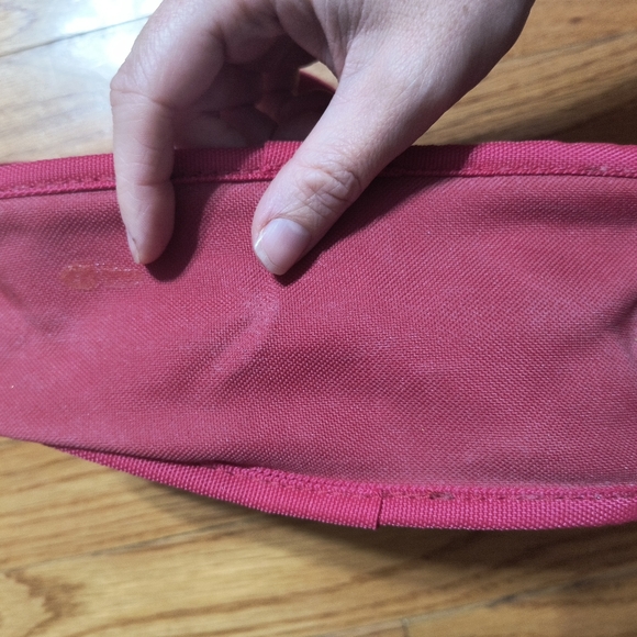 Adidas small mini shoulder bag, 9.5x5x3", pinkish red and aqua/blue color - Picture 13 of 15